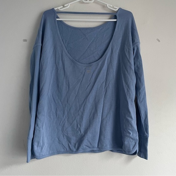 Sweaty Betty After Class Sweatshirt blue long sleeve exercise shirt - Picture 9 of 9